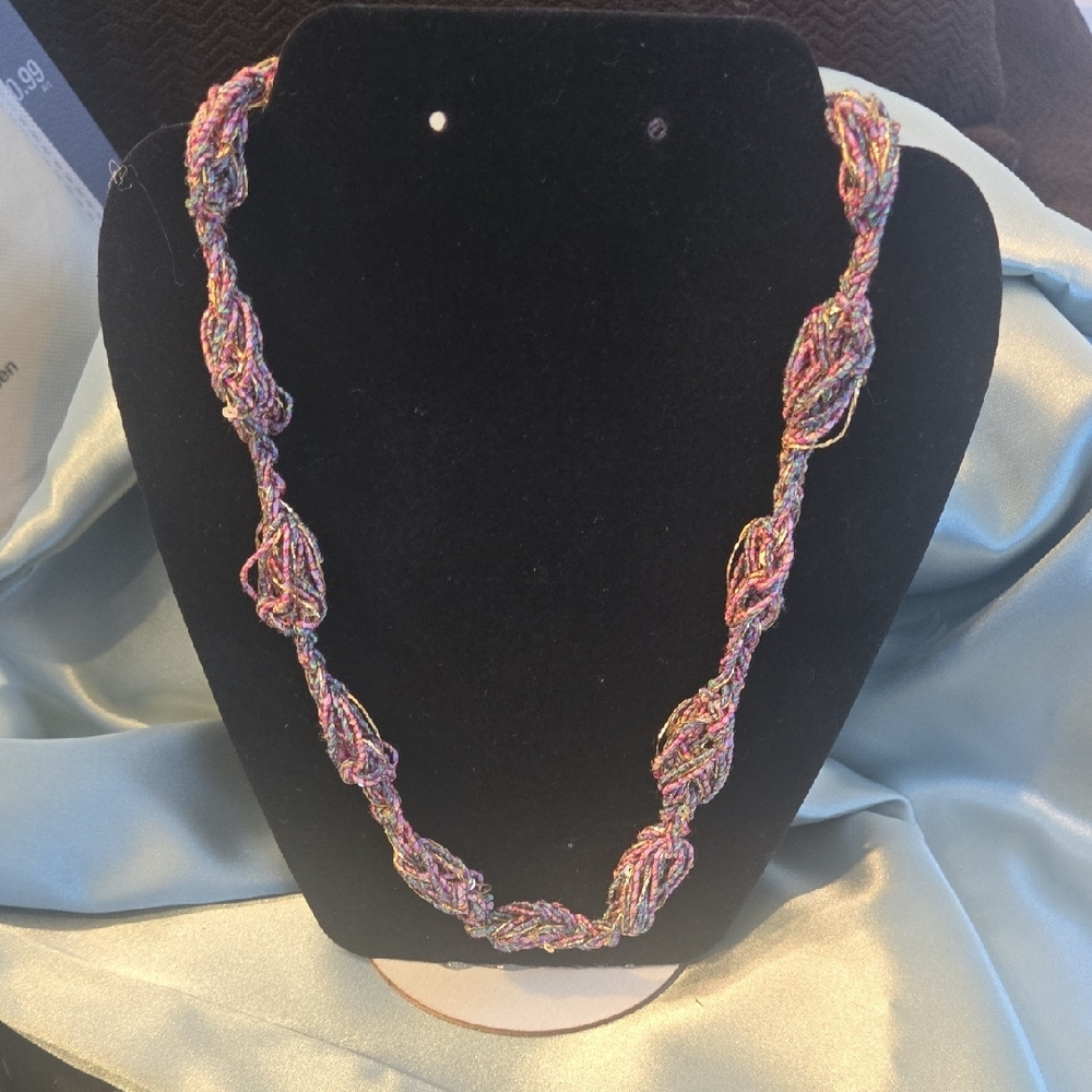 Multicolor Twisted Bead Necklace